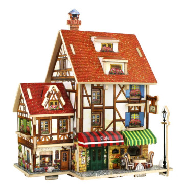 Wood Collectibles Toy for Global Houses-France Cafe